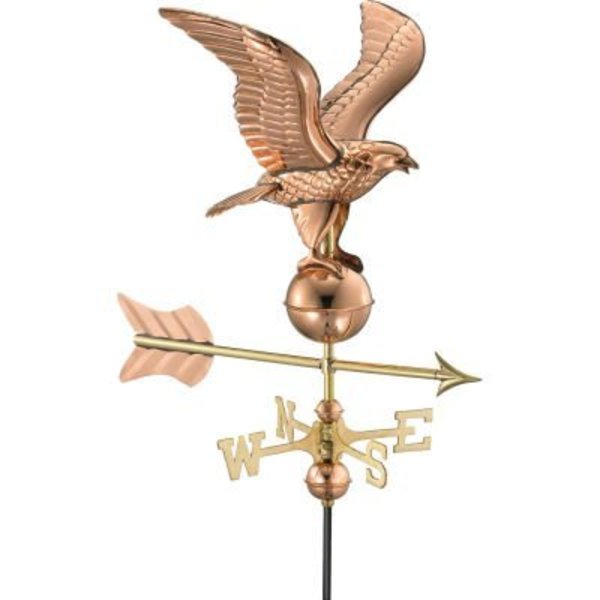 Good Directions Good Directions Eagle Garden Weathervane, Polished Copper w/Garden Pole 8815PG